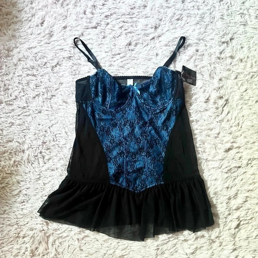 Whimsygoth Dark Academia Punk Grunge Victorian Vampire Bustier Lingerie Women 1X